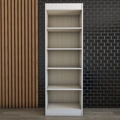 Armário Multiuso França 2 Portas 4 Prateleiras Branco - Panorama Móveis