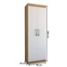 Armário Multiuso França 2 Portas 4 Prateleiras Off White/Nogueira - Panorama Móveis