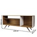 Rack para TV Até 42 Polegadas Seleto 1 Porta Amêndoa/Mármore Branco - Panorama Móveis