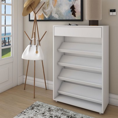 Sapateira Tori 1 Gaveta Branco - Panorama Móveis