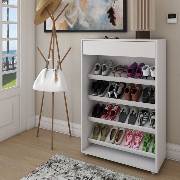 Sapateira Tori 1 Gaveta Branco - Panorama Móveis