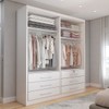 Guarda-Roupa Solteiro Essence 2 Portas 6 Gavetas com Chave Neve - Panorama Móveis