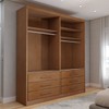 Guarda-Roupa Solteiro Essence 2 Portas 6 Gavetas com Chave Cinamomo - Panorama Móveis
