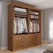 Guarda-Roupa Solteiro Essence 2 Portas 6 Gavetas com Chave Cinamomo - Panorama Móveis
