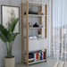 Estante para Livros Industrial 1 Porta 3 Prateleiras Off White/Carvalho - Panorama Móveis