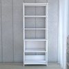 Estante para Livros Industrial 1 Porta 3 Prateleiras Branco - Panorama Móveis