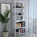 Estante para Livros Industrial 1 Porta 3 Prateleiras Branco - Panorama Móveis