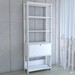 Estante para Livros Industrial 1 Porta 3 Prateleiras Branco - Panorama Móveis