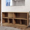 Balcão Buffet Spazio 4 Portas com Vidro Preto Fosco - Panorama Móveis
