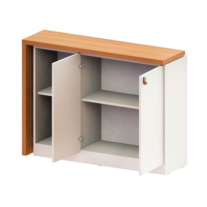 Mesa Escrivaninha Versa Home com Tampo Multifuncional 2 Portas Freijó/Branco - Telasul