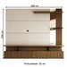 Painel para TV Até 60 Polegadas Sergipe 2 Portas com Espelho e Ripado Freijó/Off White - Panorama Móveis