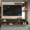 Painel para TV Até 60 Polegadas Sergipe 2 Portas com Espelho e Ripado Freijó/Off White - Panorama Móveis