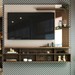 Painel para TV Até 60 Polegadas Sergipe 2 Portas com Espelho e Ripado Freijó/Off White - Panorama Móveis