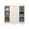 Cômoda Diana 2 Portas 5 Gavetas 100% Mdf Branco - Acp Móveis
