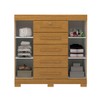 Cômoda Diana 2 Portas 5 Gavetas 100% Mdf Cinamomo - Acp Móveis