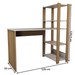 Mesa Escrivaninha Home Office 3 Prateleiras Off White/Carvalho - Panorama Móveis