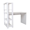 Mesa Escrivaninha Home Office 3 Prateleiras Branco - Panorama Móveis