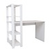 Mesa Escrivaninha Home Office 3 Prateleiras Branco - Panorama Móveis