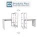 Mesa Escrivaninha Home Office 3 Prateleiras Branco - Panorama Móveis