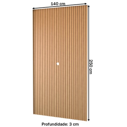 Painel para TV Até 60 Polegadas Home Ripado Nature Fosco - Panorama Móveis