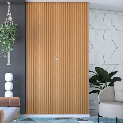 Painel para TV Até 60 Polegadas Home Ripado Nature Fosco - Panorama Móveis