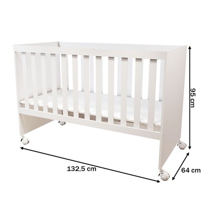 Berço Soninho com Rodízios Branco - Panorama Móveis