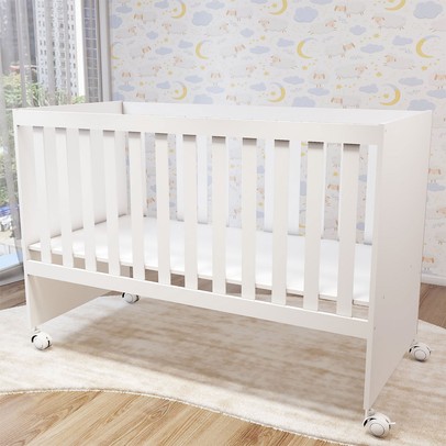 Berço Soninho com Rodízios Branco - Panorama Móveis