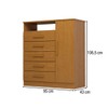 Cômoda Madri 1 Porta 5 Gavetas 100% Mdf Cinamomo - Acp Móveis