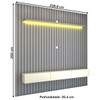 Painel para TV Até 85 Polegadas Imperial 3 Gavetas Ripado 100% Mdf Cinza/Off White - Panorama Móveis