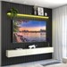 Painel para TV Até 85 Polegadas Imperial 3 Gavetas Ripado 100% Mdf Grafite/Off White - Panorama Móveis