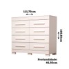 Cômoda Nalu 8 Gavetas 100% Mdf Branco - Acp Móveis