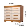 Cômoda Nalu 8 Gavetas 100% Mdf Cinamomo/Off White - Acp Móveis