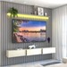 Painel para TV Até 85 Polegadas Noronha 3 Gavetas Ripado 100% Mdf Cinza/Off White - Pnr Móveis