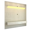 Painel para TV Até 85 Polegadas Noronha 3 Gavetas Ripado 100% Mdf Off White - Pnr Móveis