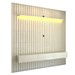 Painel para TV Até 85 Polegadas Noronha 3 Gavetas Ripado 100% Mdf Off White - Pnr Móveis