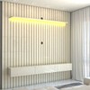 Painel para TV Até 85 Polegadas Noronha 3 Gavetas Ripado 100% Mdf Off White - Pnr Móveis