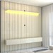 Painel para TV Até 85 Polegadas Noronha 3 Gavetas Ripado 100% Mdf Off White - Pnr Móveis