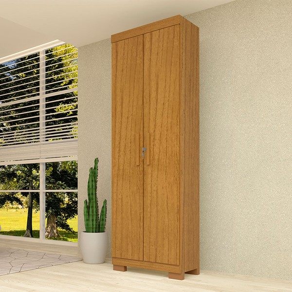 Armário Multiuso Irís 2 Portas 5 Prateleiras Cinamomo - Acp Móveis