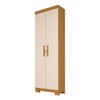 Armário Multiuso Irís 2 Portas 5 Prateleiras Cinamomo/Off White - Acp Móveis