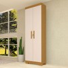 Armário Multiuso Irís 2 Portas 5 Prateleiras Cinamomo/Off White - Acp Móveis