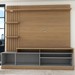 Estante para TV Até 65 Polegadas Escandinávia 1 Porta com Led Freijó/Cinza Fosco - Panorama Móveis