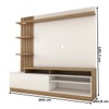 Estante para TV Até 65 Polegadas Escandinávia 1 Porta com Led Freijó/Off White - Panorama Móveis