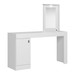 Mesa Escrivaninha e Penteadeira Versa Home 1 Porta com Espelho Branco - Telasul