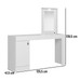 Mesa Escrivaninha e Penteadeira Versa Home 1 Porta com Espelho Branco - Telasul