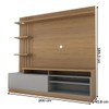Estante para TV Até 65 Polegadas Escandinávia 1 Porta com Led Freijó/Cinza Fosco - Pnr Móveis