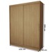Guarda-Roupa Infantil Swift Slim 2 Portas 2 Gavetas Cinamomo - Panorama Móveis