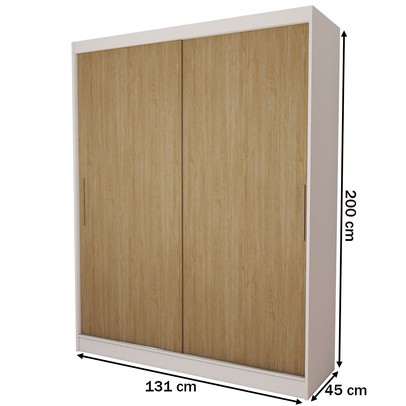 Guarda-Roupa Infantil Swift Slim 2 Portas 2 Gavetas Branco/Cinamomo - Panorama Móveis