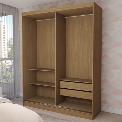 Guarda-Roupa Infantil Swift Slim 2 Portas 2 Gavetas Cinamomo/Branco - Panorama Móveis