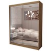 Guarda-Roupa Solteiro Swift 2 Portas 2 Gavetas Espelhado Cinamomo - Panorama Móveis