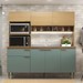 Cozinha Compacta Zafira 7 Portas 1 Gaveta Nogal/Grey - Deibe Móveis